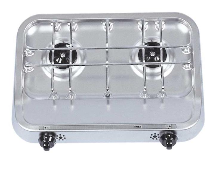 Top-mounted cooker 38x28 2-flame with piezo