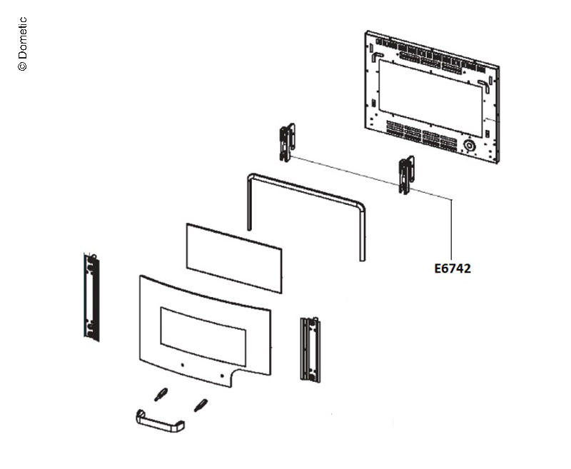 Hinge oven 2 pcs. Spare Parts for Dometic Absorption Refridgeratior Spare Parts for Dometic
