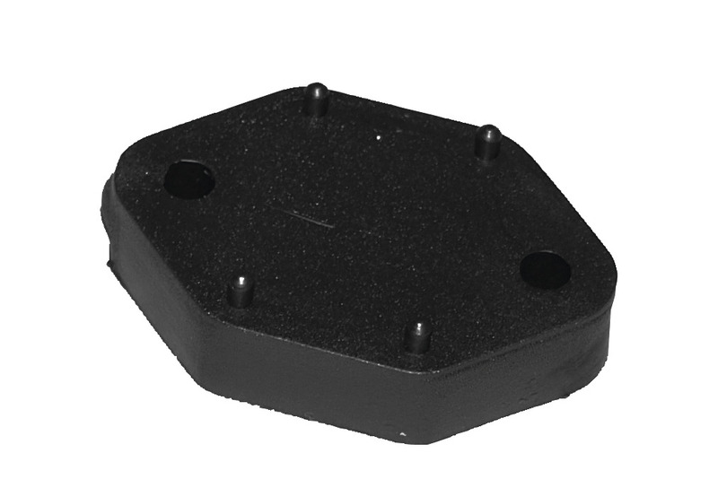 Spacer plate, height 10mm, black Motorhome Door Stop & Caravan Door