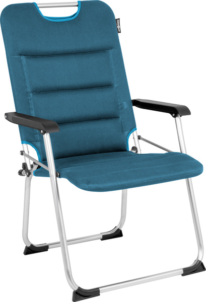 Sedia Pieghevole Regolabile 8 Posizioni - Grigio Scuro, Alluminio E Textilene - Foto 5