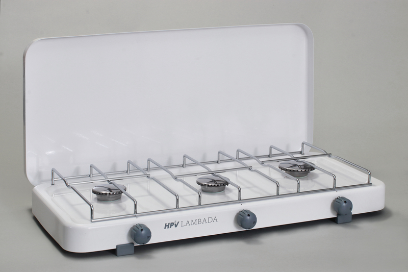 Réchaud à Gaz Camping 3 Feux 4.5 KW - Pliable, Allumage Piézo - Compatible Propane/butane - Pour Extérieur Et Intérieur