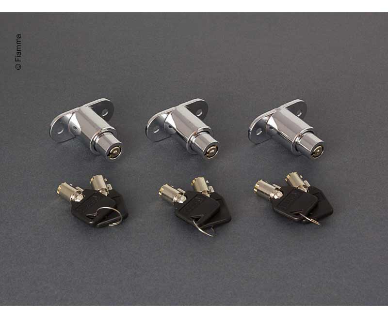 3 cylindres de serrure avec clés