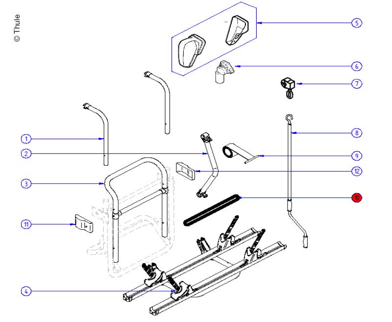 Lift rubber elastic Thule Bike Rack Spare Parts for Thule, Spare