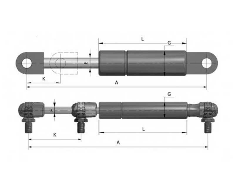 Stabilus Liftomat 2366LP ressort Ã gaz Stabilisateur caravane Alko, Stabilisateur Winterhoff