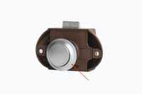 Rosette crome / matte for Push Lock furniture lock 53269 Rosette crome / matte for Push Lock furniture lock 53269