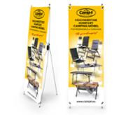 Camp4 X-Banner camping møbler til campingvogne og campingvogne, størrelse: 600x1800mm