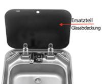 Ersatzteil Glasabdeckung in schwarz für SMEV Edelstahlspüle 8005