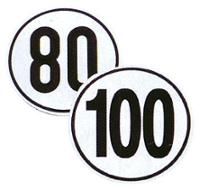 Klistermærke Tempo 80