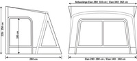 Caravan voortent ELAN 280