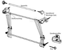 : Gardinenbefestig.-Set 15m : Gardinenbefestig.-Set 15m