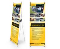 X-Banner - Motief: Reimo Campingbox L-CM, Frans, Afmeting: 60x180cm X-Banner - Motief: Reimo Campingbox L-CM, Frans, Afmeting: 60x180cm