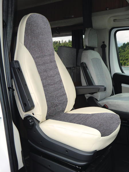 2 pieces, beige/grey incl. headrest