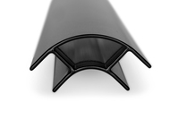 Profilé d'angle en aluminium – ouvert sur deux côtés – noir