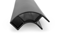 Profilé d'angle en aluminium – ouvert d'un côté – noir