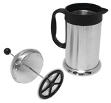 French Press Kaffeebereiter Cafeterie silber 1,0 Liter, Edelstahl French Press Kaffeebereiter Cafeterie silber 1,0 Liter, Edelstahl