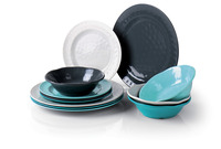 Melamine Tableware, Set CHALET Camp4, For 4 People/12 Parts