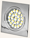 LED spot 12V, touch switch, 1,6W, 24LED, krom LED spot 12V, touch switch, 1,6W, 24LED, krom