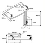 Tischsäule aus eloxiertem Aluminium