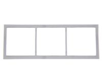 Abdeckrahmen 3-fach 62x168mm, silber chrom (lose) Abdeckrahmen 3-fach 62x168mm, silber chrom (lose)