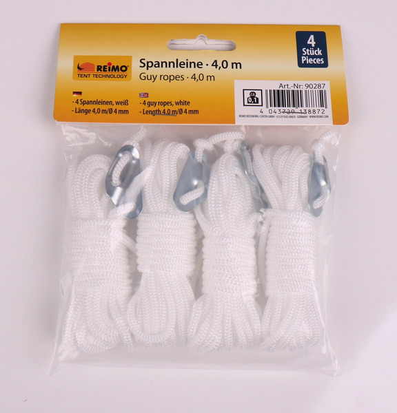 Zeltleine mit Dreilochspanner 4 Stück Zeltleine mit Dreilochspanner 4 Stück