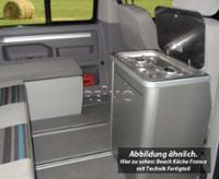 Küche France Hochglanz Weiß - Küchenmodul für VW T6/5 California Beach mit Technik - Fertigt