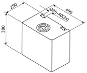 Serbatoio acque chiare e di scarico 50l EV1004