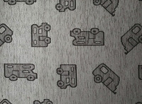 Løber 50x150cm grå, mønster, 45% polyester / 55% b