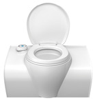 Bænk toilet C503-L elektrisk, hvid kontrol åbning til venstre