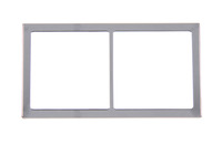 Abdeckrahmen 2-fach 62x115mm, silber chrom Abdeckrahmen 2-fach 62x115mm, silber chrom