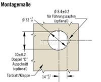 : Drehpushlock, Einloch 1,2 : Drehpushlock, Einloch 1,2