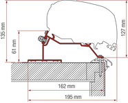 Markisen-Adapter F80 für Caravan Roof