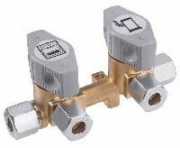2-fach-Schnellschluss-Absperrventil für 10mm Eingang & 8mm Abgängen