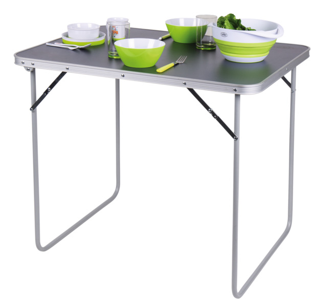 Campingtisch TWIGGY III 80x69x60cm, dunkle Tischplatte