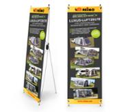 X-Banner Outdoor Revolution tenten DE, afmeting: 600x1800mm X-Banner Outdoor Revolution tenten DE, afmeting: 600x1800mm