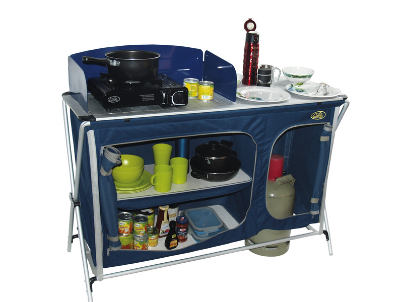 Campingküche Cuccina Quick mit Spülbecken blau