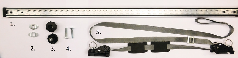 TransSAFE draagsysteem voor een achtergarage plafond, 750mm