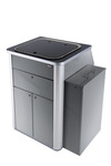 Multifunktionale Küchenmodul Pantry - Hochglanz Silber