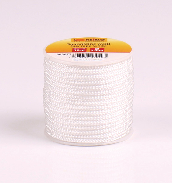 Spannleine 10 Meter Ø3mm, Farbe: Weiß