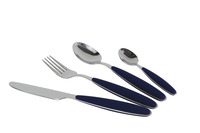 Campingbesteck für 4 Personen, navy, 16-tlg., aus Edelstahl