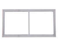 Abdeckrahmen 2-fach 62x115mm, silber chrom (lose) Abdeckrahmen 2-fach 62x115mm, silber chrom (lose)