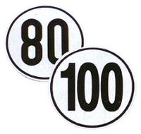 Klistermærke Tempo 100