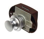 Fixation pour meuble Push Lock Silver, actionnement unilatéral