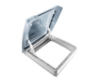Dachhaube Vision Star M pro 40x40 Rauchglas Innenrahmen weiß
