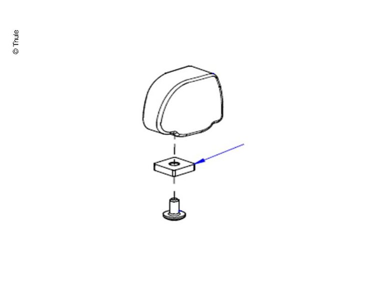 Square nut M6 (1 Stk) Square nut M6 (1 Stk)