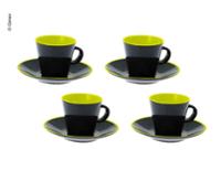 Gimex 4tlg. Set Espresso, Grey Line lime