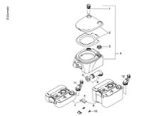 Serbatoio delle acque reflue per la toilette da campeggio Dometic 972/974 Serbatoio delle acque reflue per la toilette da campeggio Dometic 972/974