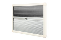 <p> Store plissé avec protection anti-mouches et occultant </p>