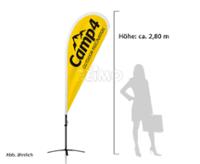 Camp4-Dropflag compleet systeem, hoogte 280cm Camp4-Dropflag compleet systeem, hoogte 280cm