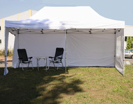 Premium foldet pavillon - Elegant med robuste aluminiumspoler