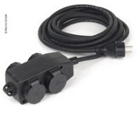 Sokkelblok 4 gange med 5m kabel